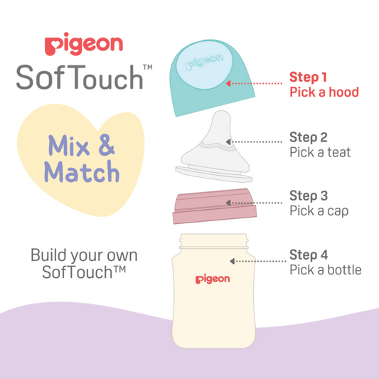 Pigeon SofTouch Wide-Neck Mix and Match Bottle Hood
