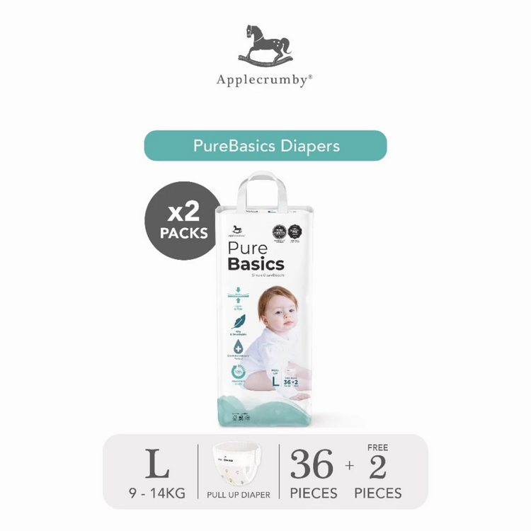 Applecrumby PureBasics Pull Up Diapers (Mega, 2 Packs)