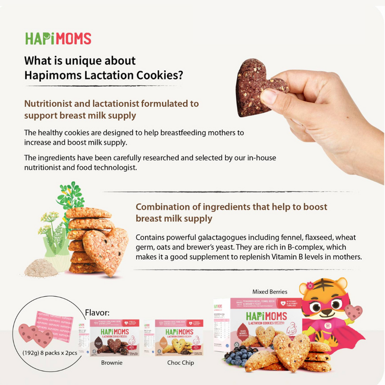 Hapimoms Lactation Cookies Milk Booster 192g (24g x 8)