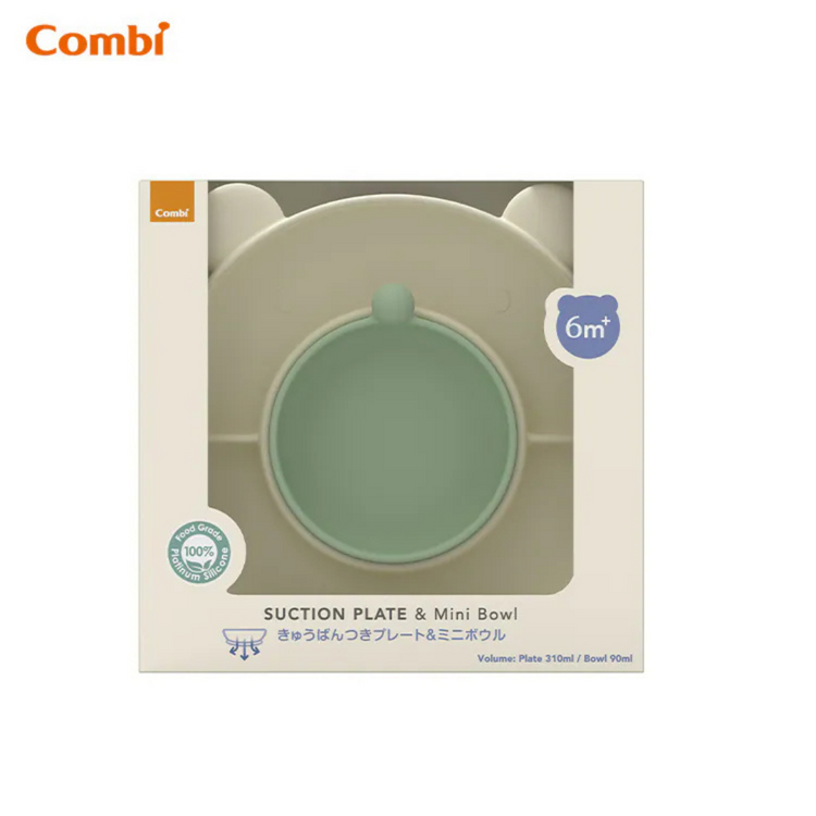 Combi Silicone Bear Suction Plate + Mini Bowl (6m+)