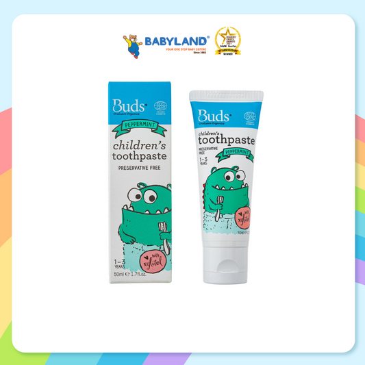 Buds Toothpaste With Xylitol Peppermint 50ml (1-3yrs)