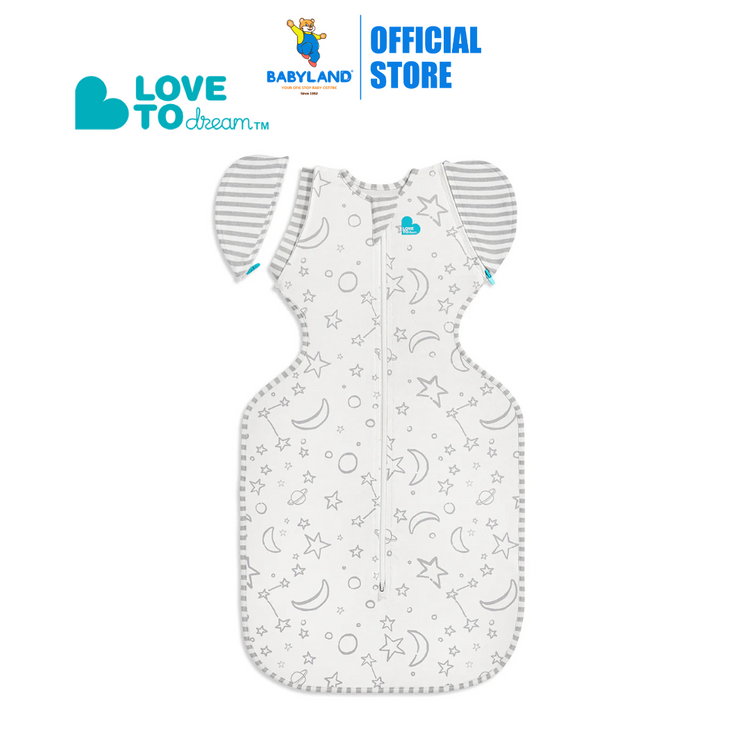 Love To Dream Stage2 Swaddle Up Transition Bag Bamboo 1.0 TOG - Stars & Moons