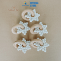 Mils and Key Bree Teether - Speckled White (3m+)