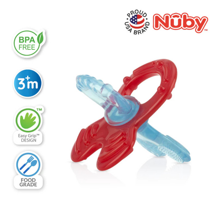 Nuby Chewbies Silicone Teether with Case (3m+) (Random Color/Shape)