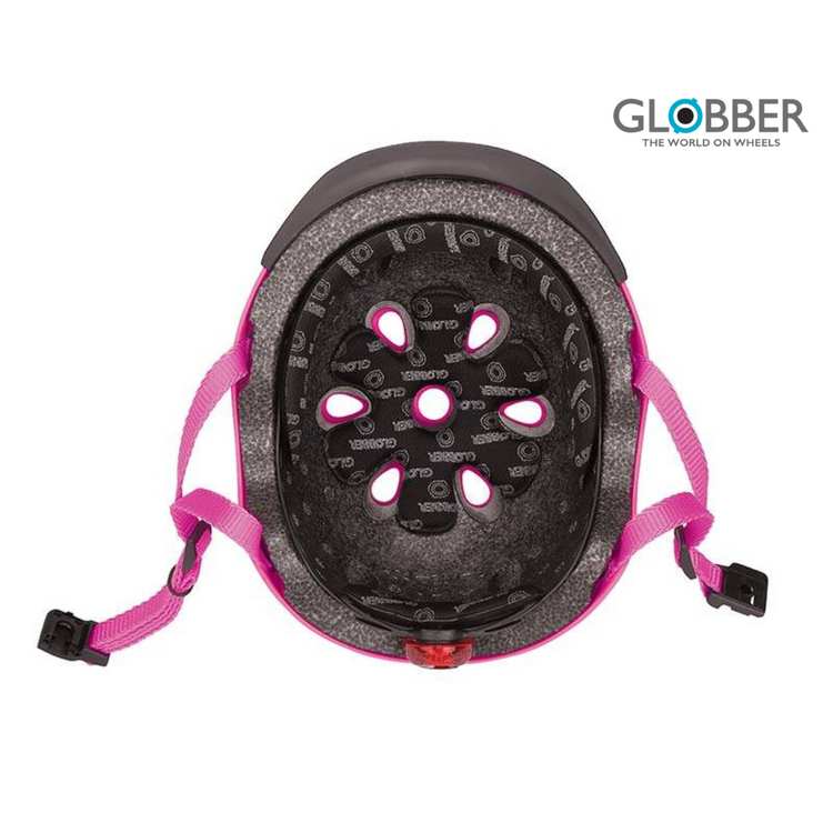 Globber Helmet Elite Light Deep Pink - Flower (48-53cm)