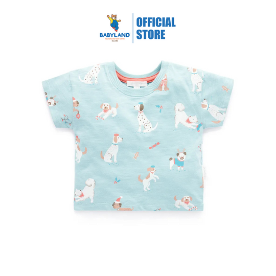 Purebaby Organic Puppy Christmas Print Tee