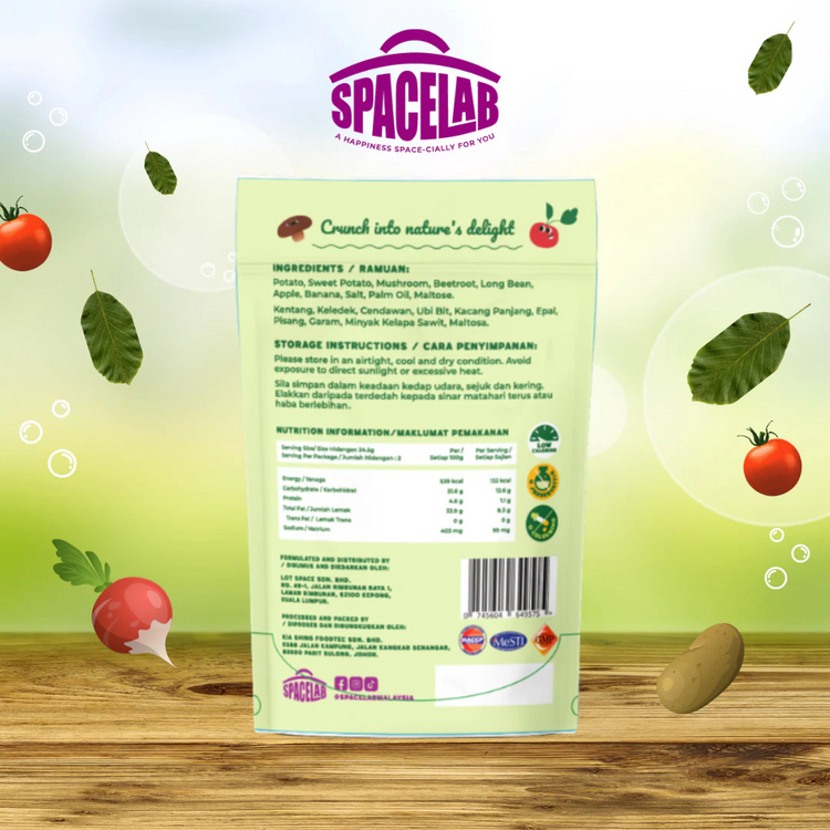 Space Lab Crispy Garden Blend Mixed Vegetable & Fruits Chips 49g