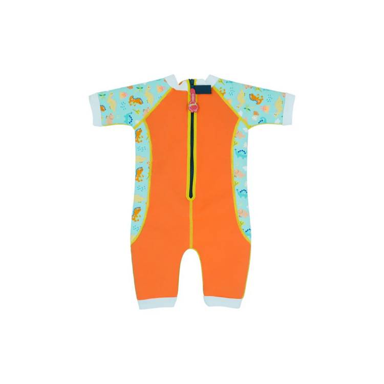 Cheekaaboo Warmiebabes Baby & Toddler Thermal Swimsuit UPF50+ Orange Dino