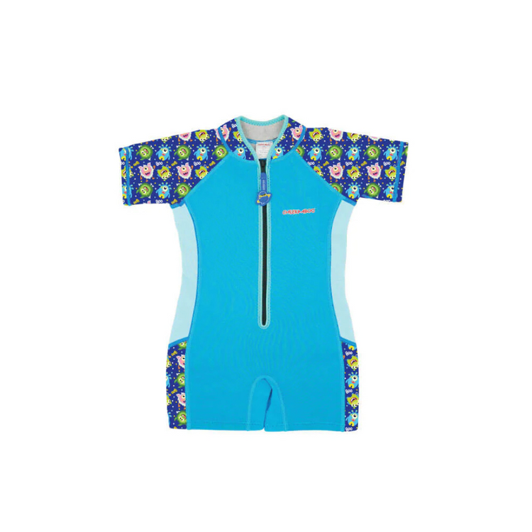 Cheekaaboo Wobbie Toddler Thermal Swimsuit UPF50+ Blue Monster