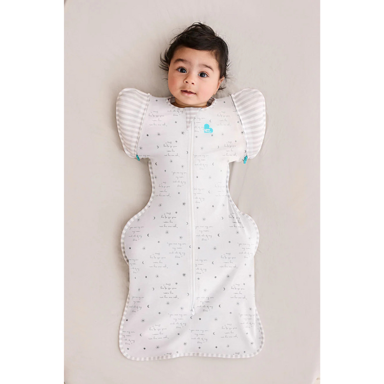 Love To Dream Stage2 Swaddle Up Transition Bag Stretch Cotton 0.2 TOG - Lite White