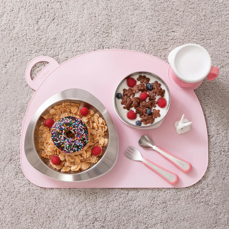 Viida Soufflé Antibacterial Stainless Steel Kids Tableware Set