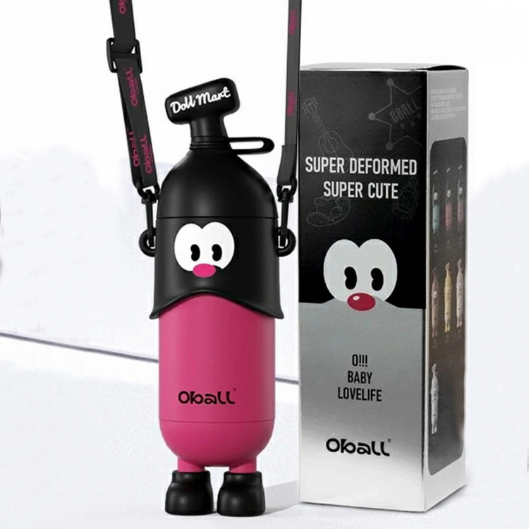 Oball Doll Thermos Cup 400ML With Straw and Shoulder Strap