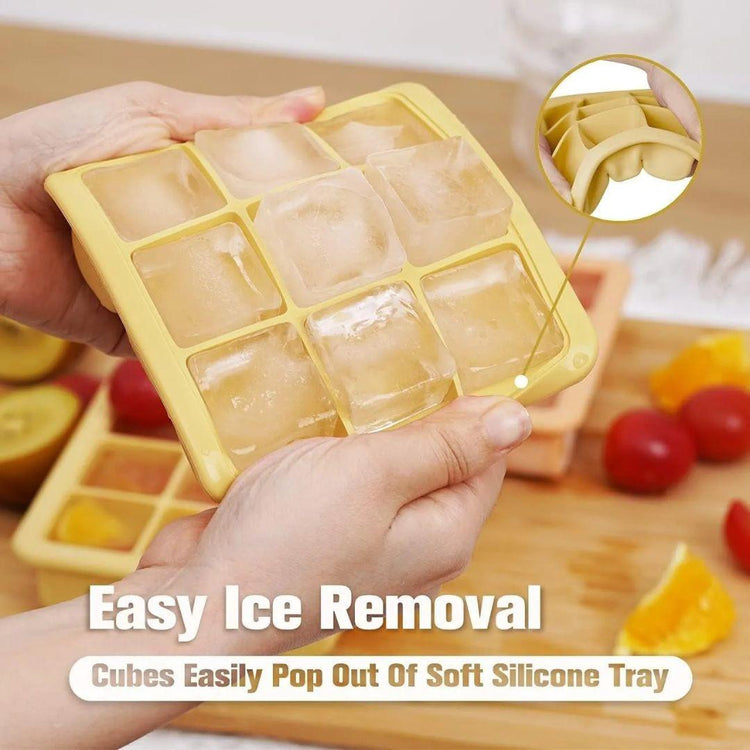 Haakaaa Food & Breastmilk Silicone Freezer Tray with Lid - 9 Compartments