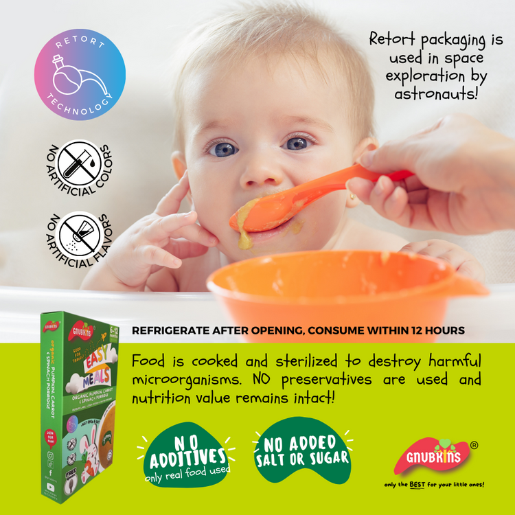 Little Baby Grains Easy Meals - Organic Pumpkin, Carrot & Spinach Porridge (6-12m)