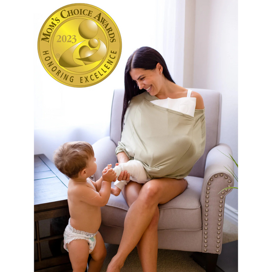 Snuggle Shield® LUXE Protection™ Bamboo Multi-Use Antimicrobial Air Filtering Infant Cover Moss Green