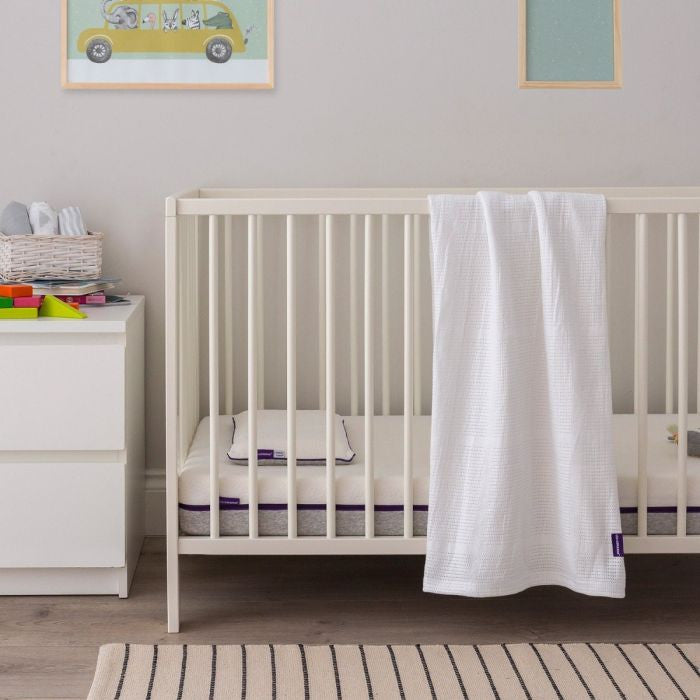 Clevamama Cellular Cot Bed Blanket - White