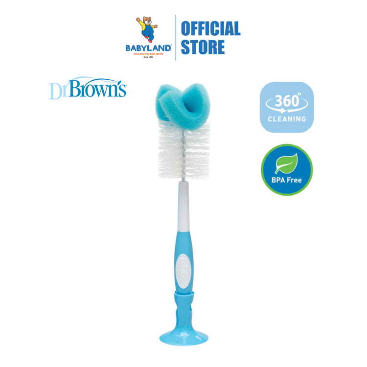 Dr Brown's Natural Flow Baby Bottle & Nipple Brush (Blue)