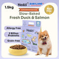 Notti Allergy Care Slow-Baked Fresh Duck & Salmon 1.5kg | Sensitive Skin & Stomach Probiotics