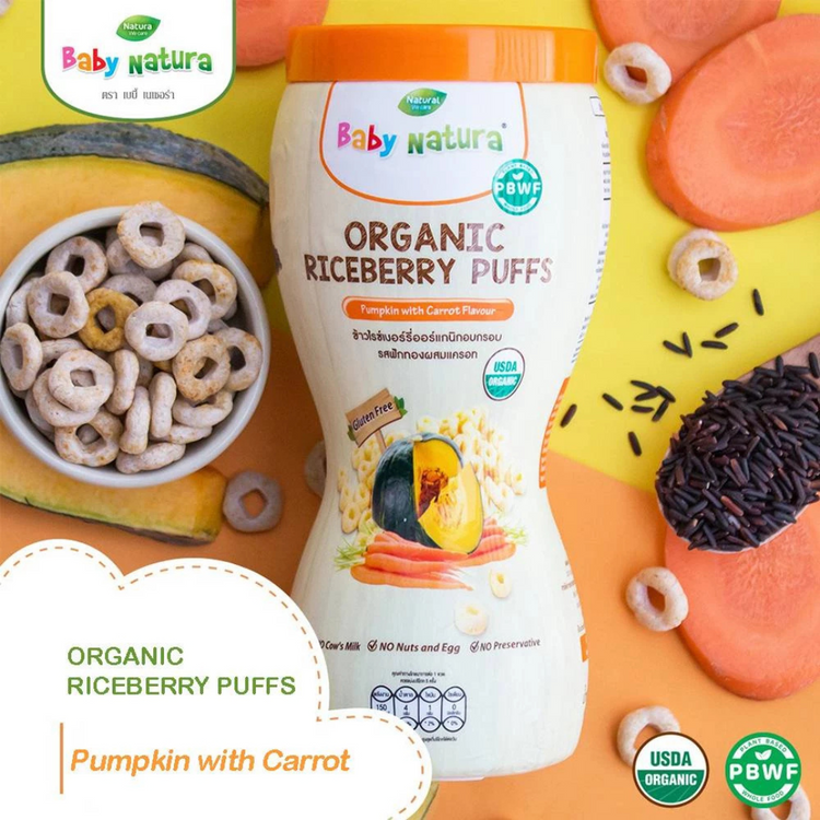 Baby Natura Organic Riceberry Puffs 40g