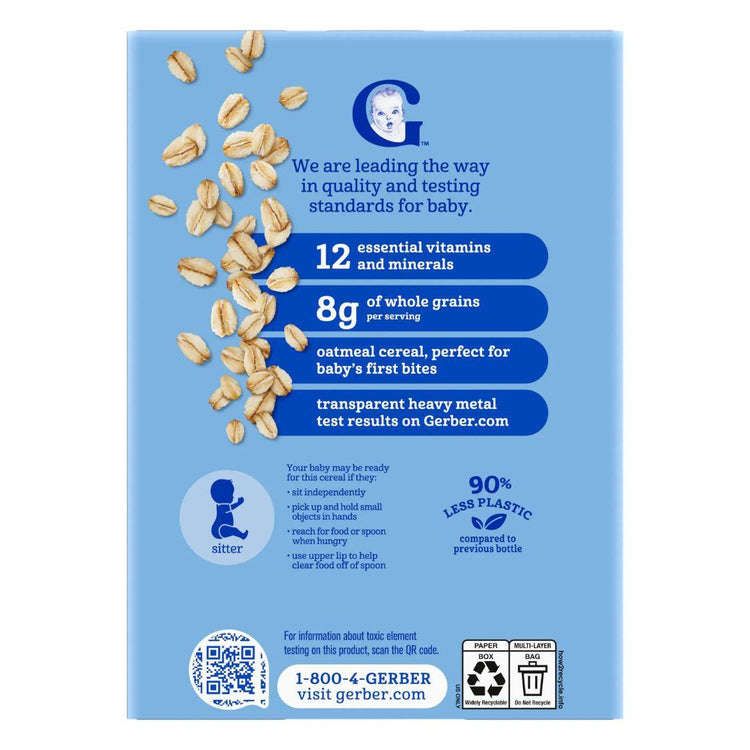 Gerber 1st Foods Single Grain Oatmeal Cereal 227g (6+ months)
