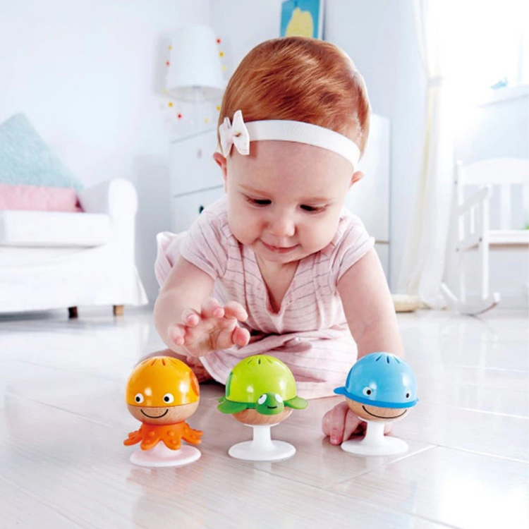 Hape 0330 Stay-Put Rattle Set Suitable For Age 0-24 Months