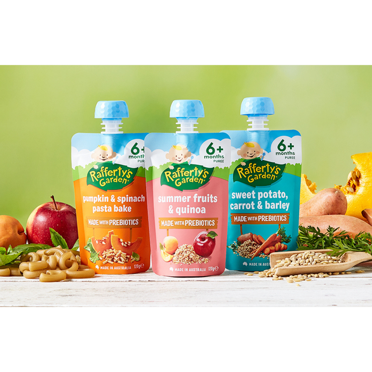 Rafferty's Garden Baby Food Pouches 120g 6m+/8m+ Made In Australia