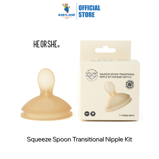 He Or She Squeeze Spoon Transitional Nipple Kit (0m+)