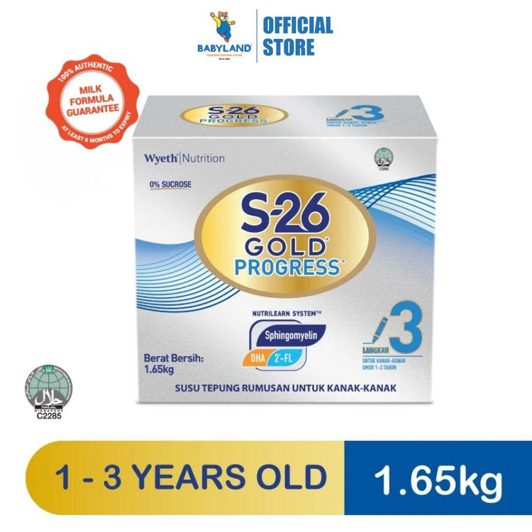 Wyeth S-26 Gold Progress Step 3 (1.65kg) 1yr+ FOC Tiny Talker