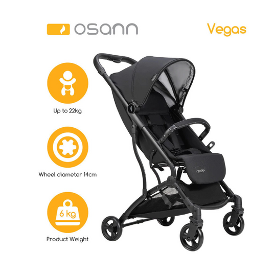 Osann Vegas Sportwagen Stroller Silbergrau [1 year mechanism warranty]