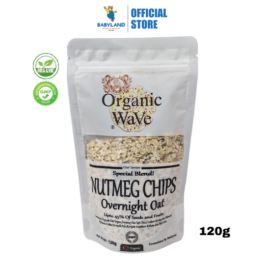 Mamami Organic Wave Overnight Oats - Nutmeg Chips 120g