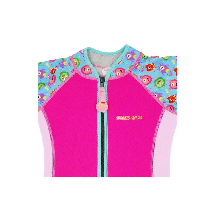 Cheekaaboo Wobbie Toddler Thermal Swimsuit UPF50+ - Pink Monster