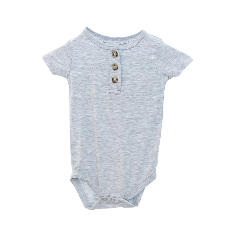 Snuggle Shield® Bamboo Short Sleeve 3 Button Onesie