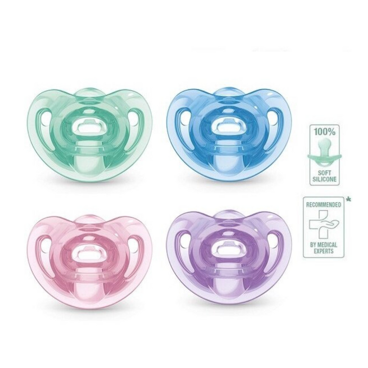 Nuk Silicone Soother Sensitive S1 (0-6M) - Assorted Color (1 piece)