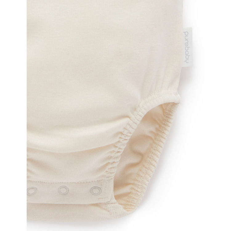 Purebaby Organic 2 Pack Short Sleeve Ribbed Bodysuit - Fiesta Heads