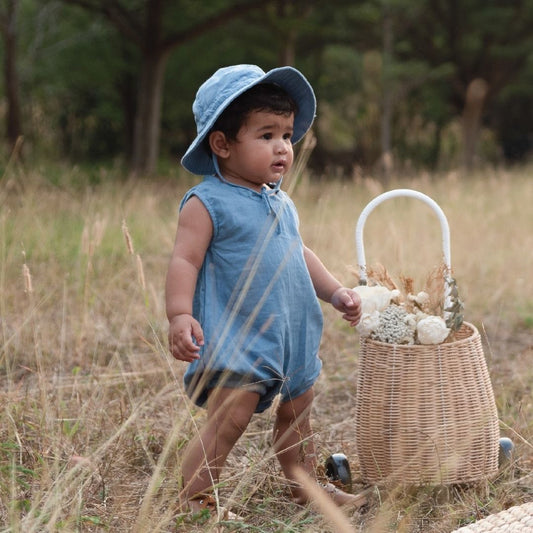 Saeson TENCEL Basic Jumpsuit Set - Winter Blue