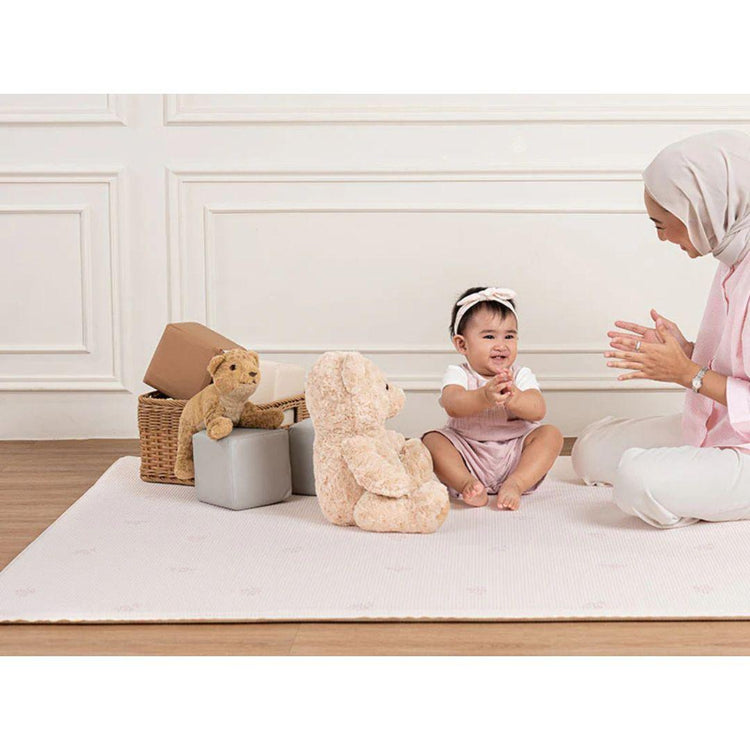 GingerBubs Bloom Play Mat Large - Cream Pink (200 x 140 x 2.0 cm)