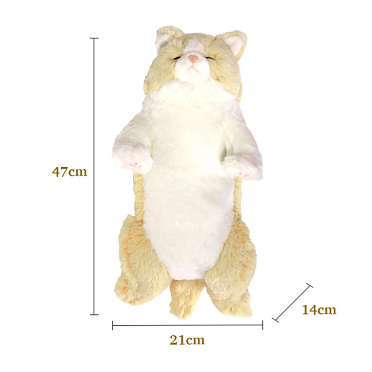Sunlemon 6472 Cream - Lying Cat Sleeping Face Stuffed Toy M