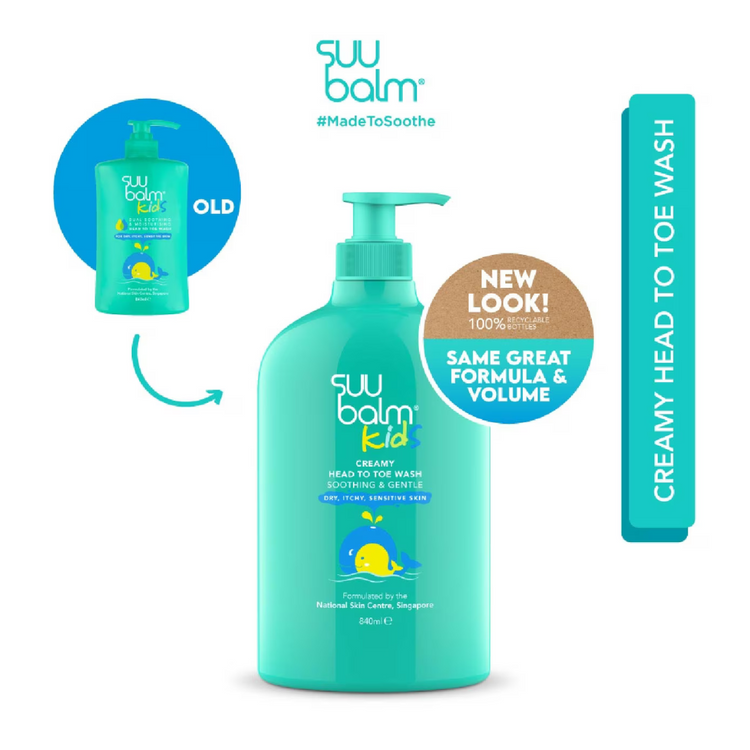 Suu Balm Kids Moisturising Head to Toe Wash 420ml