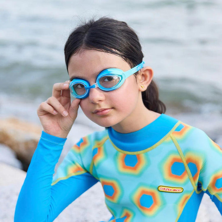 Cheekaaboo Kids Swim Goggles with Adjustable Silicone Strap - Navy Blue