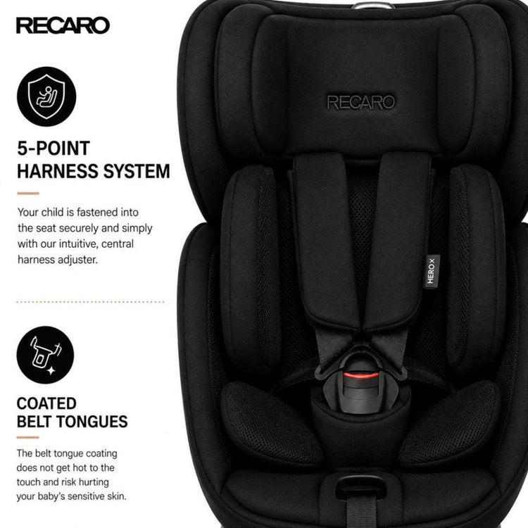 Recaro Salia Newborn 360 Rotation Isofix Car Seat - Prime Mat Black (0-18kg | Newborn -105cm | ECE R129)