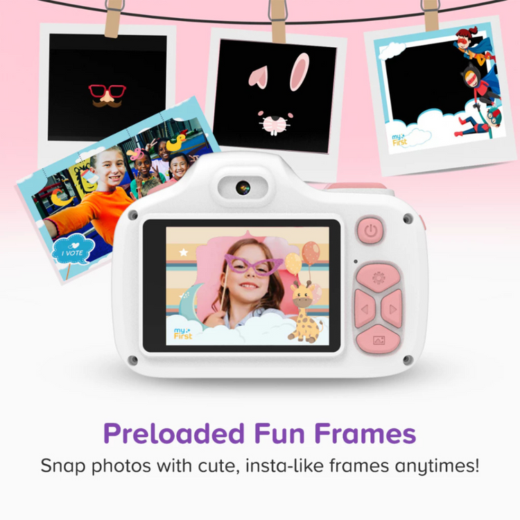 Kids Digital Camera myFirst Camera 3 - 16MP Photo 1080p Video with Selfie Lens Shockproof Pouch Birthday Gift Idea