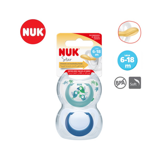 Nuk Star Day Latex Soother S2 (2Pc) 6-18m