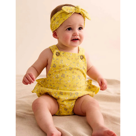 Purebaby Organic Bow Headband Sunshine Floral