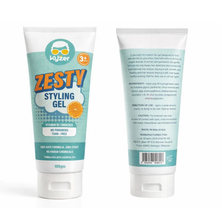 Kyzer Zesty Hair Styling Gel 100g | For Kids 3+ years