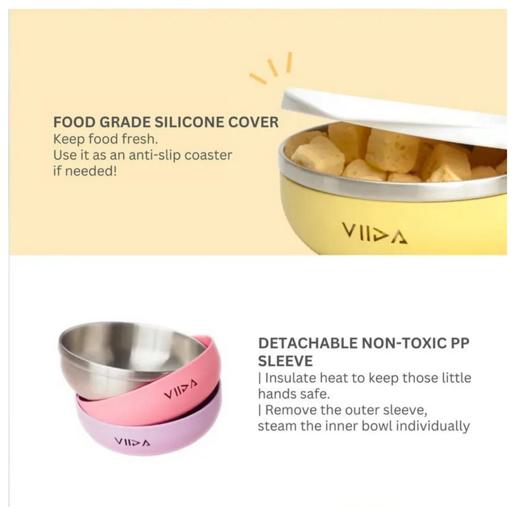 Viida Soufflé Antibacterial Stainless Steel Bowl