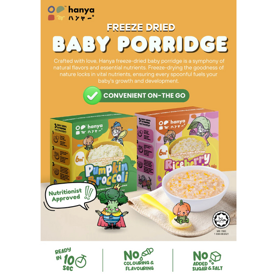 Hanya Freeze Dried Baby Porridge (6m+) - 14g x 3packs