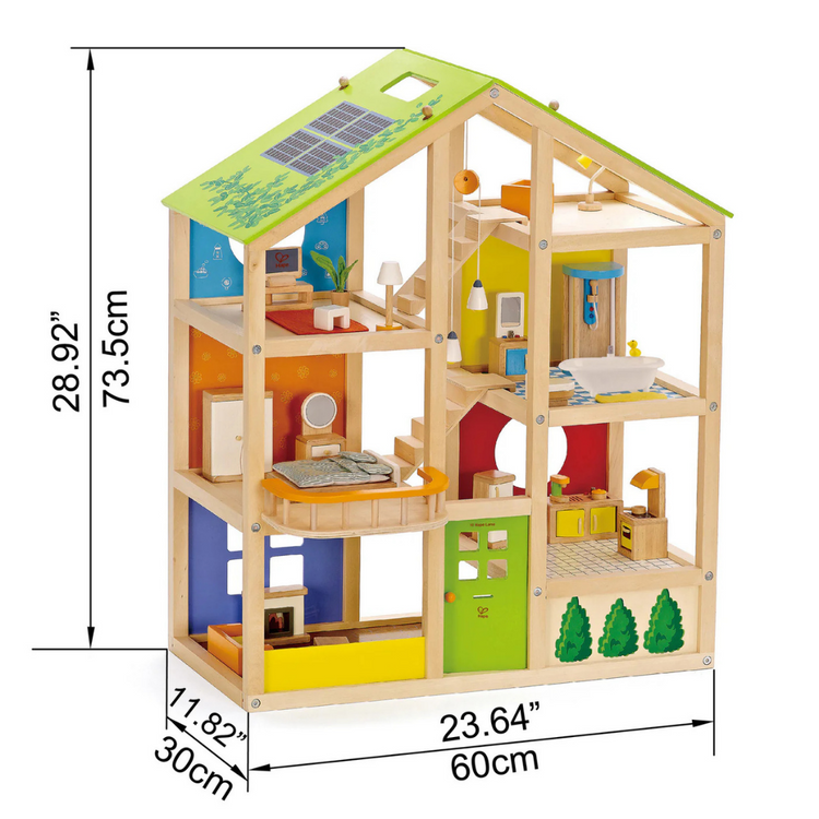Hape 3401 All Season House - Furnished For Kids Age 3+ Years