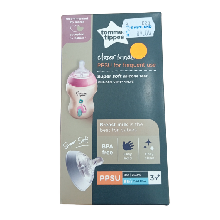 Tommee Tippee Closer to Nature PPSU Bottle 260ml - Hedghog