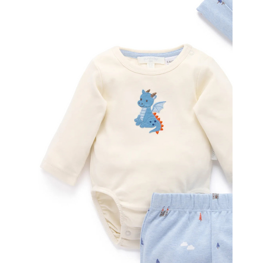 Purebaby Organic 3 Pcs Gift Set - Castle Print