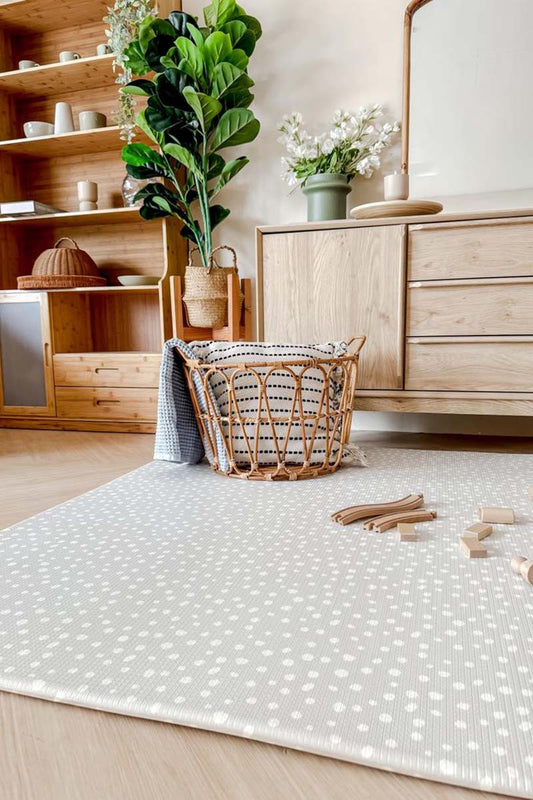 GingerBubs Speckled Play Mat Large - Dove Grey (200 cm x 140 cm x 2 cm)